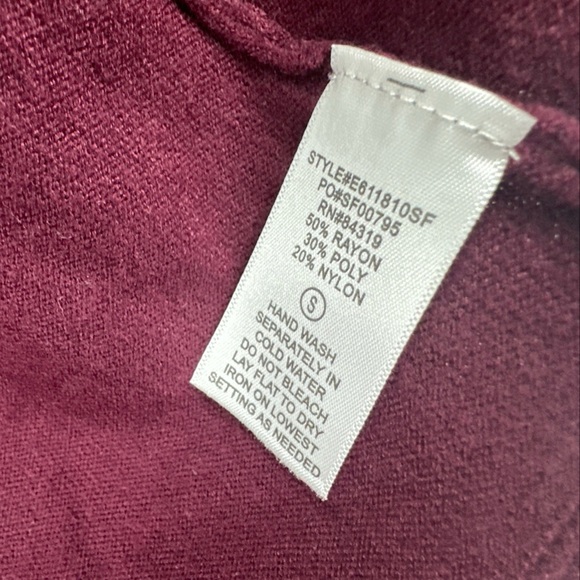 Stitch Fix Evolution Women’s Open Front Cardigan Sweater Small Burgundy - Picture 7 of 8